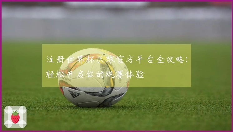 注册世界杯买球官方平台全攻略：轻松开启你的观赛体验
